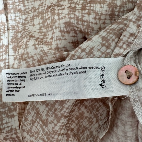 Eileen Fisher Prism Silk Blend V-Neck Top | Size Small - Picture 8 of 8